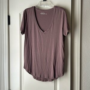 Abercrombie Drapey Deep V-Neck Shirt